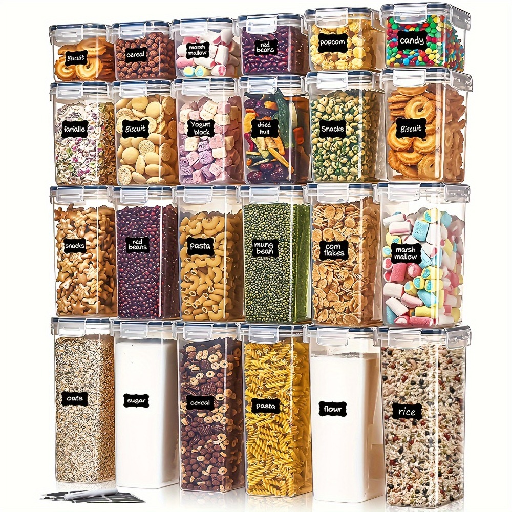 Food Storage On Table - 밀폐용기 24피스 세트 용기 12개 뚜껑
