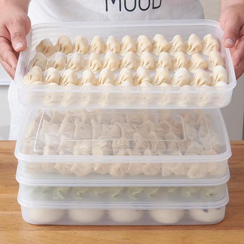 Food Storage On Table - 투명 주방 보관함 냉장고 정리함 식품