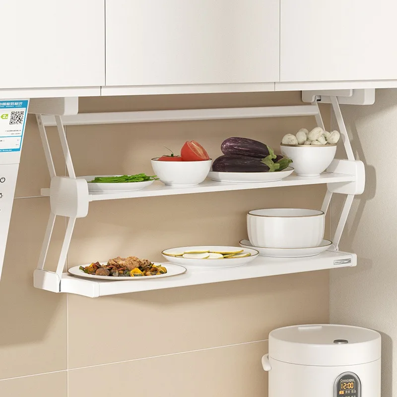 Food Storage Kitchen Cabinet - 스테인리스 스틸 벽걸이 수납장 접이식 풀다운