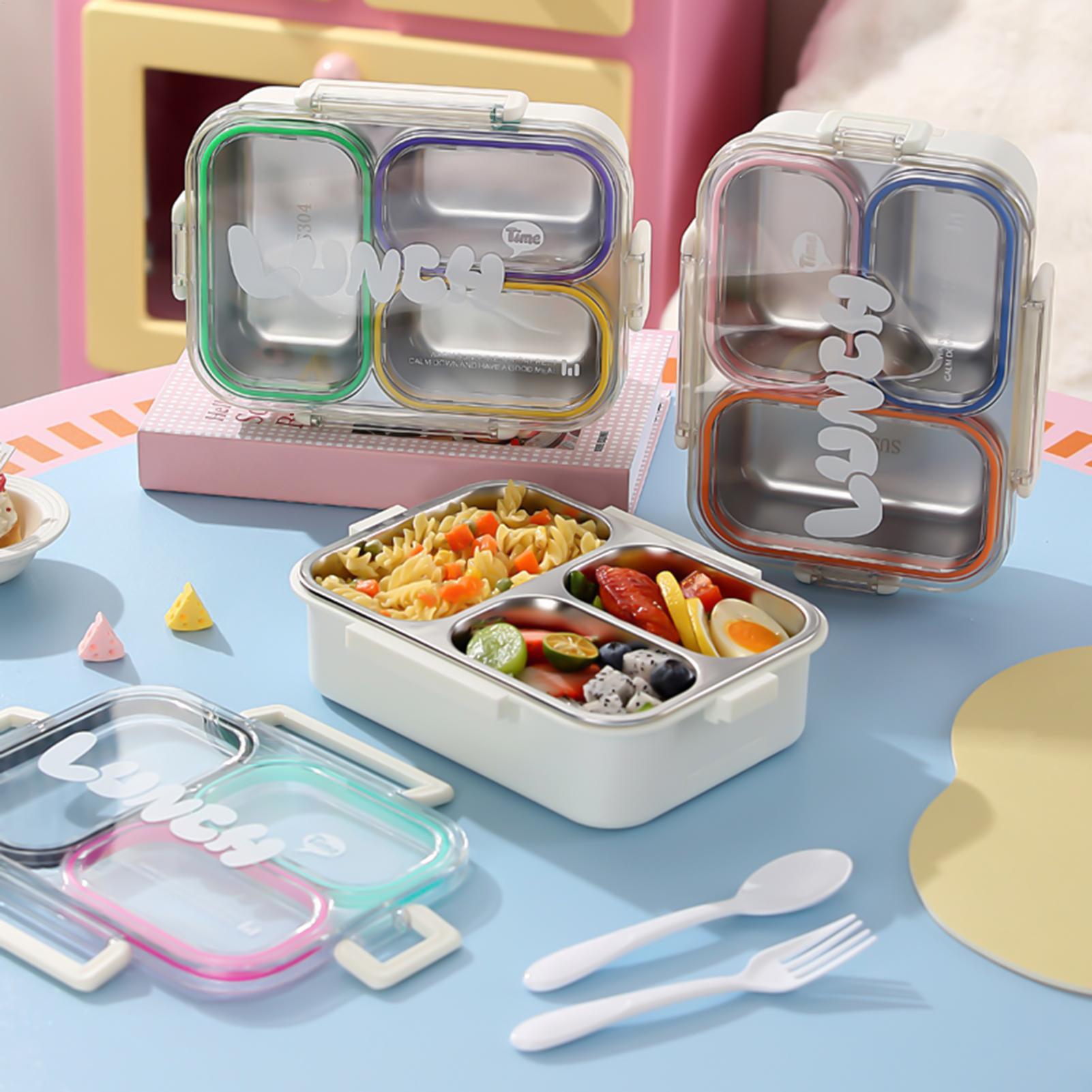 Food Storage Dividers - 스테인리스 스틸 도시락통, 분리형, 누수 방지,
