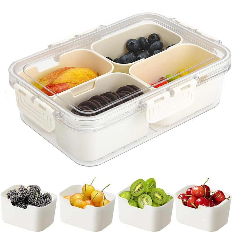Food Storage Dividers - 휴대용 식품 보관함, 스낵 보관함, 뚜껑이