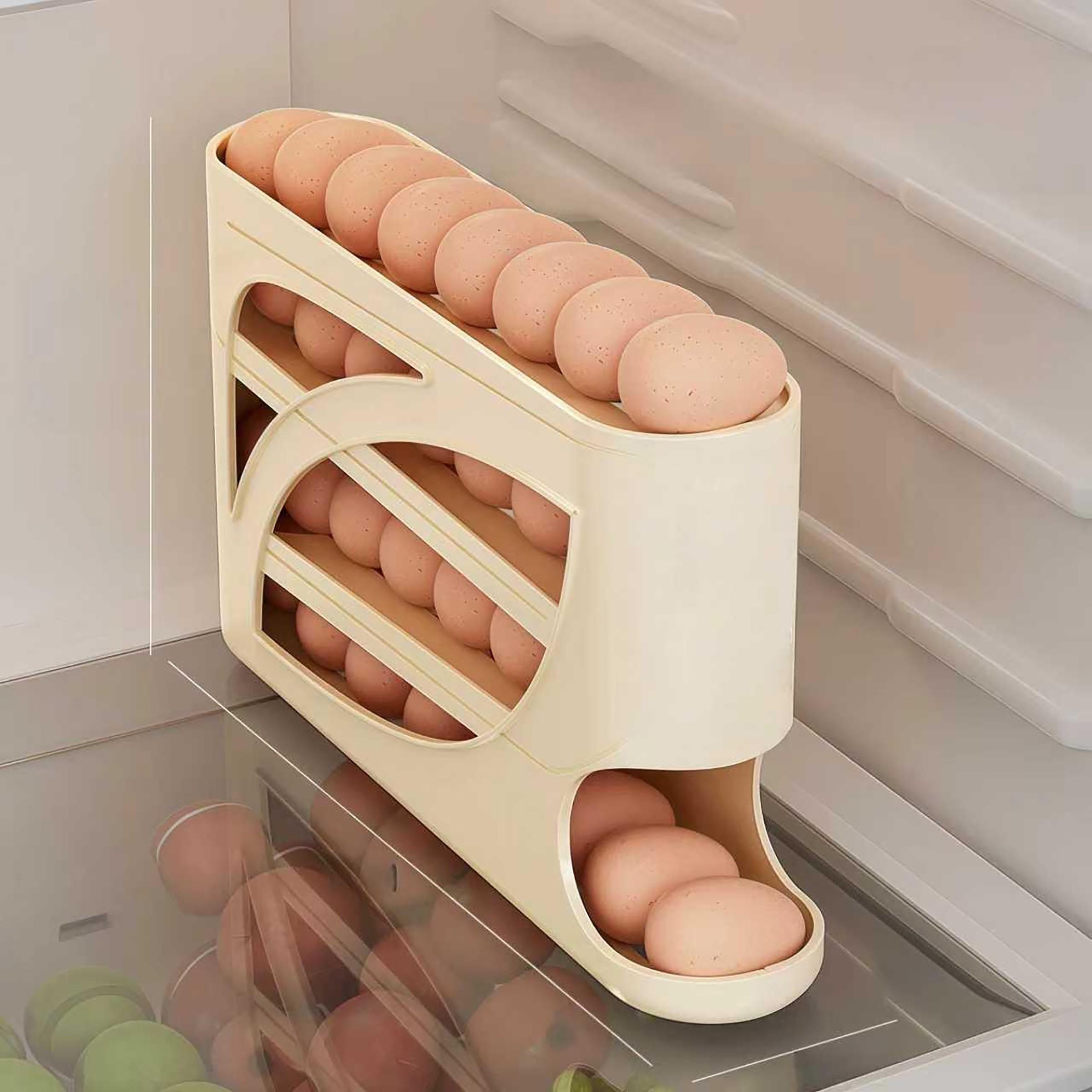 Egg Storage Holder - 냉장고용 자동 회전 계란 디스펜서 -