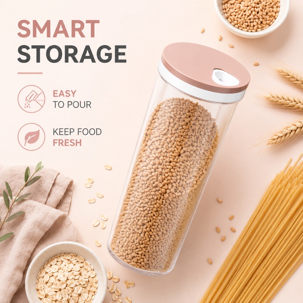 Food Storage Kitchen Cabinet - 밀폐형 국수 보관함 1개 3개 세트