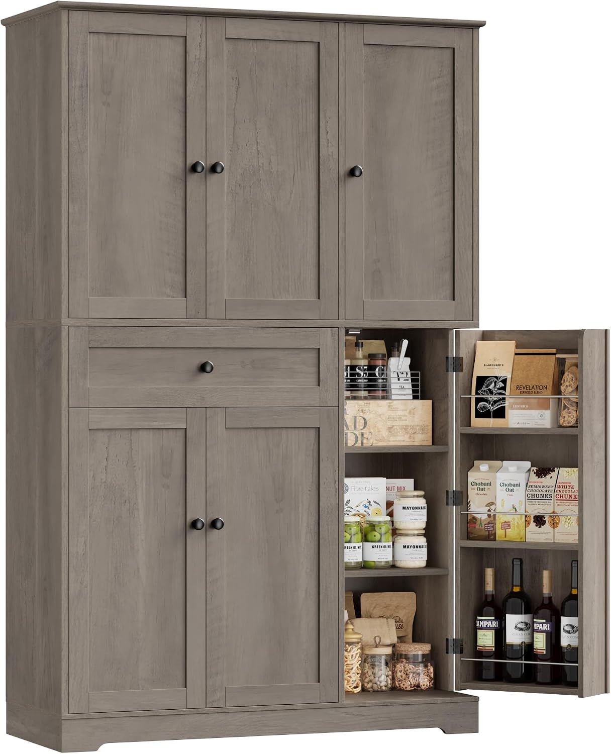 Food Storage Kitchen Cabinet - 주방 팬트리 수납장 조리대 디스플레이 정리대