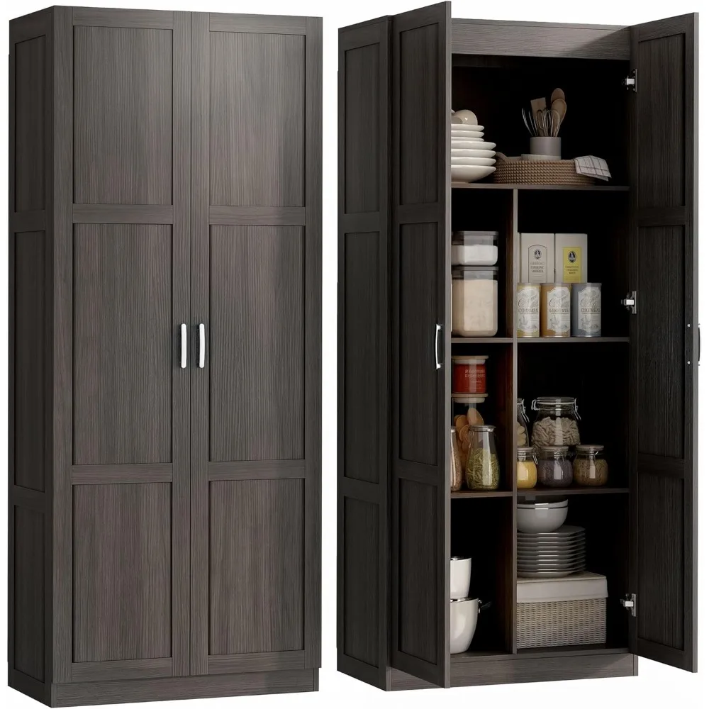 Food Storage Kitchen Cabinet - HOMCOM 71인치 높이 주방 팬트리 캐비닛(조절