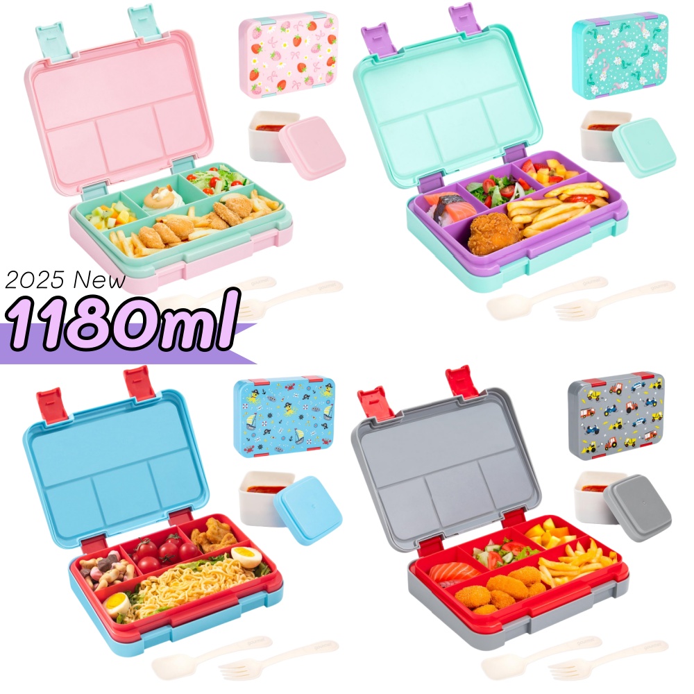 Food Storage Dividers - 40온스 만화 패턴 도시락 세트, 새지