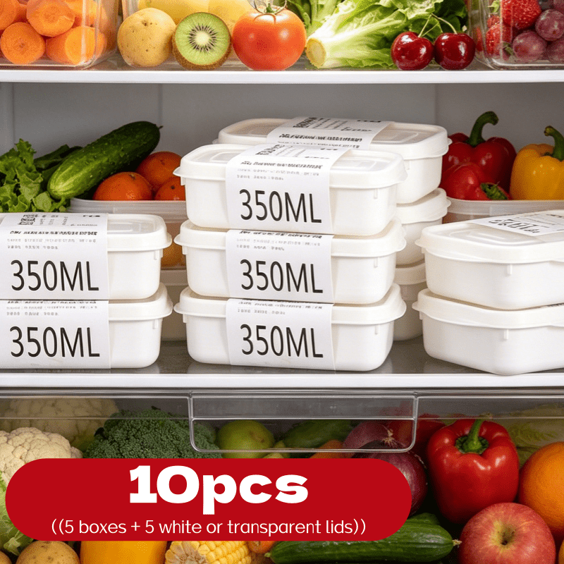 Food Storage On Table - 10개 재사용 가능 적층형 식품 보관