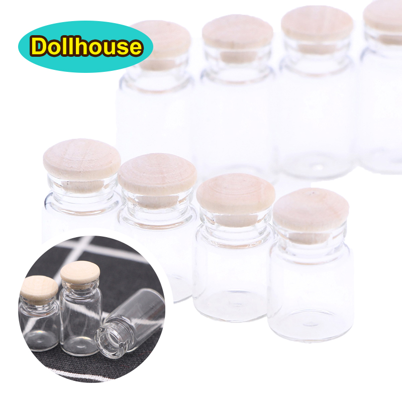 Food Storage Jars & Containers - 4개 1:12 인형집 미니어처 유리병 모델