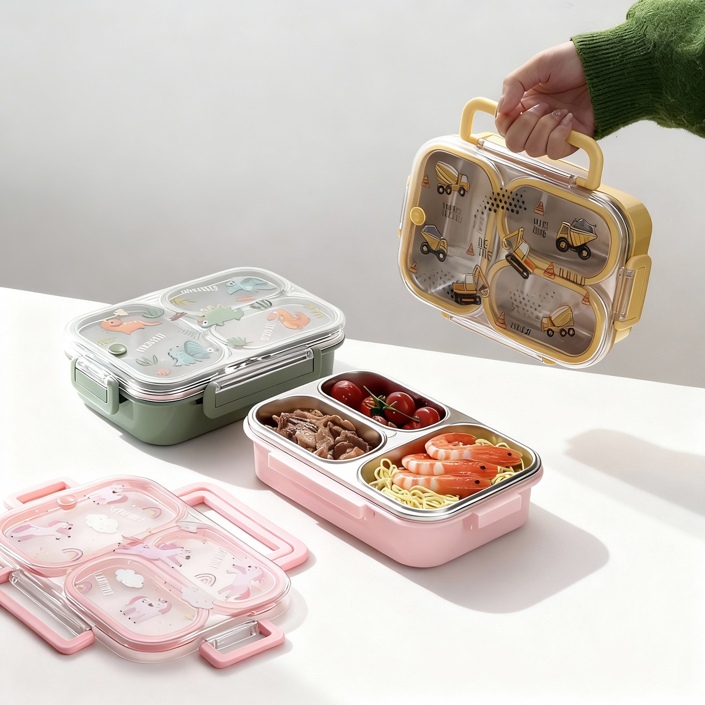 Food Storage Dividers - 대용량 만화 캐릭터 어린이 도시락 가방