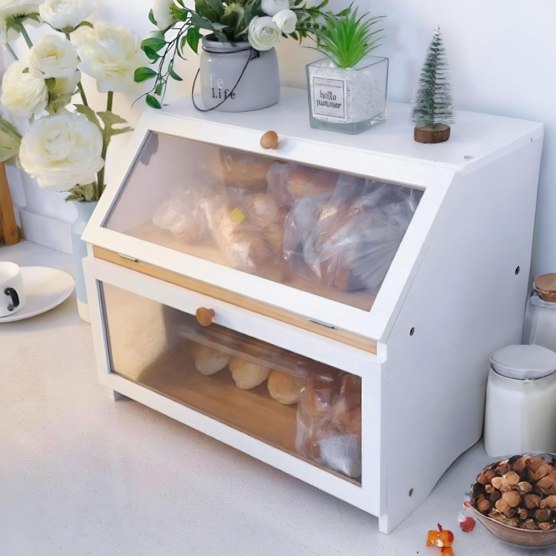 HOMEKOKO 주방 조리대용 이중 레이어 빵 보관함, - Food Storage Utensils 리뷰 및 가격