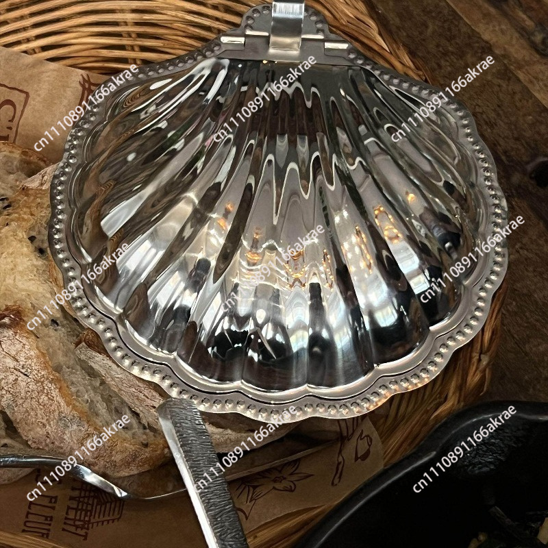 새로운 프랑스 레트로 스테인리스 스틸 쉘 버터 박스 보 - Food Storage Medieval 리뷰 및 가격