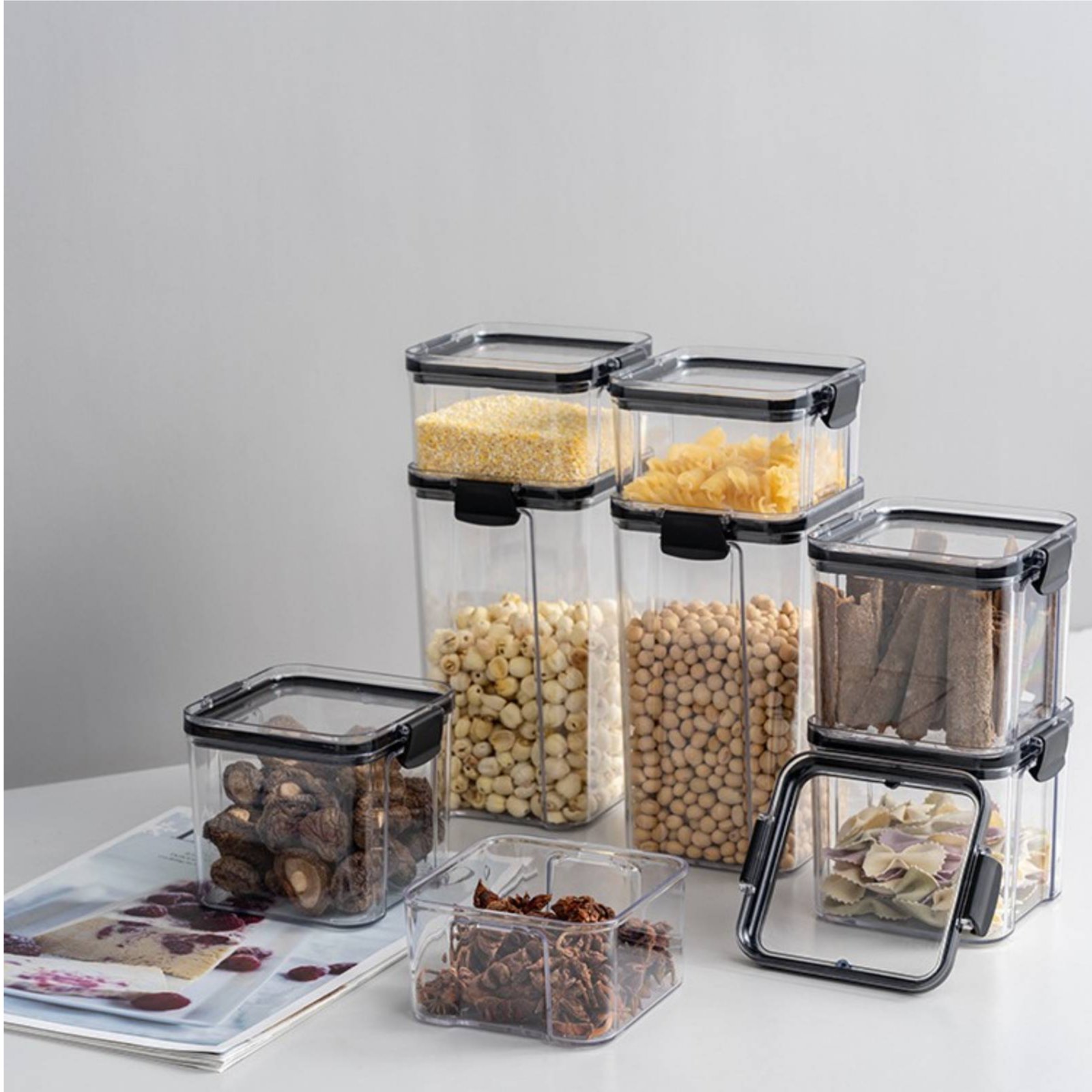 밀폐 식품 보관 용기, 습기 방지 밀봉 곡물 보관함,  - Food Storage Jars & Containers 리뷰 및 가격