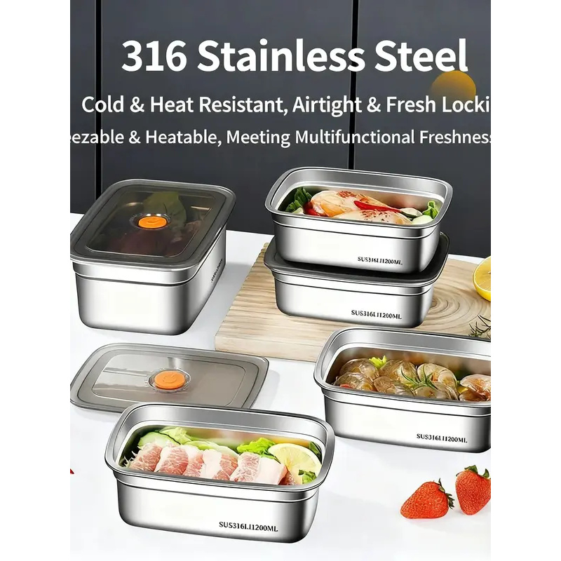 대용량 스테인리스 스틸 누수 방지 밀폐형 도시락통, 캠 - Food Storage Freezer Containers 리뷰 및 가격