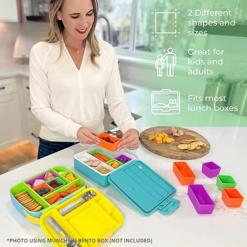 실리콘 식품 상자 분배기 베이킹 컵 도시락 분배기 컵  - Food Storage Dividers 리뷰 및 가격