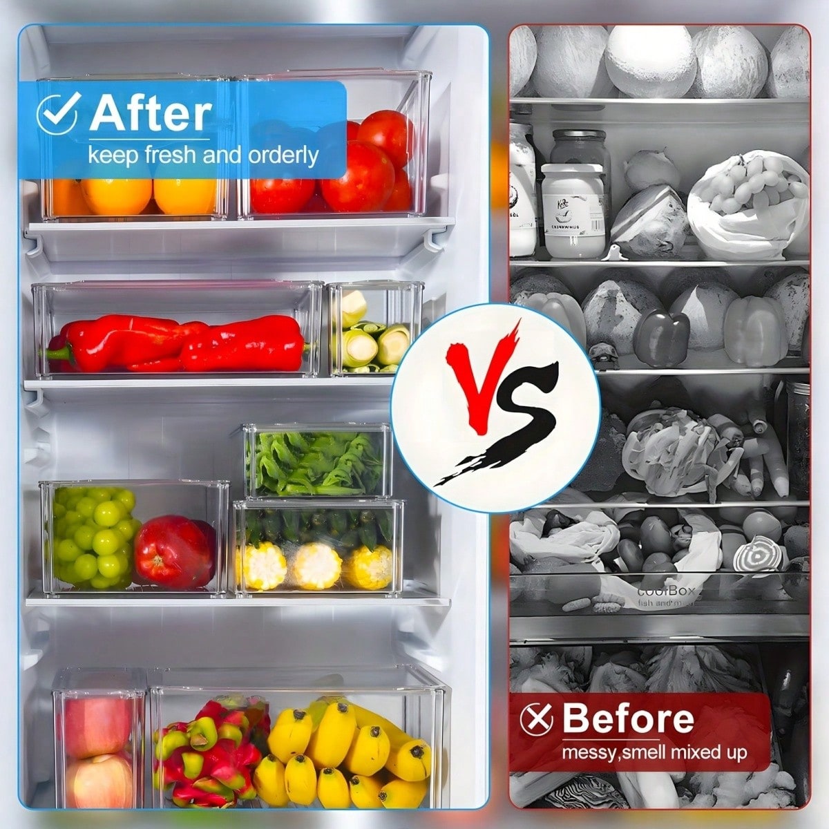 7/14팩 적층형 냉장고 정리함(뚜껑 포함), 과일,  - Food Storage Kitchen Cabinet 리뷰 및 가격