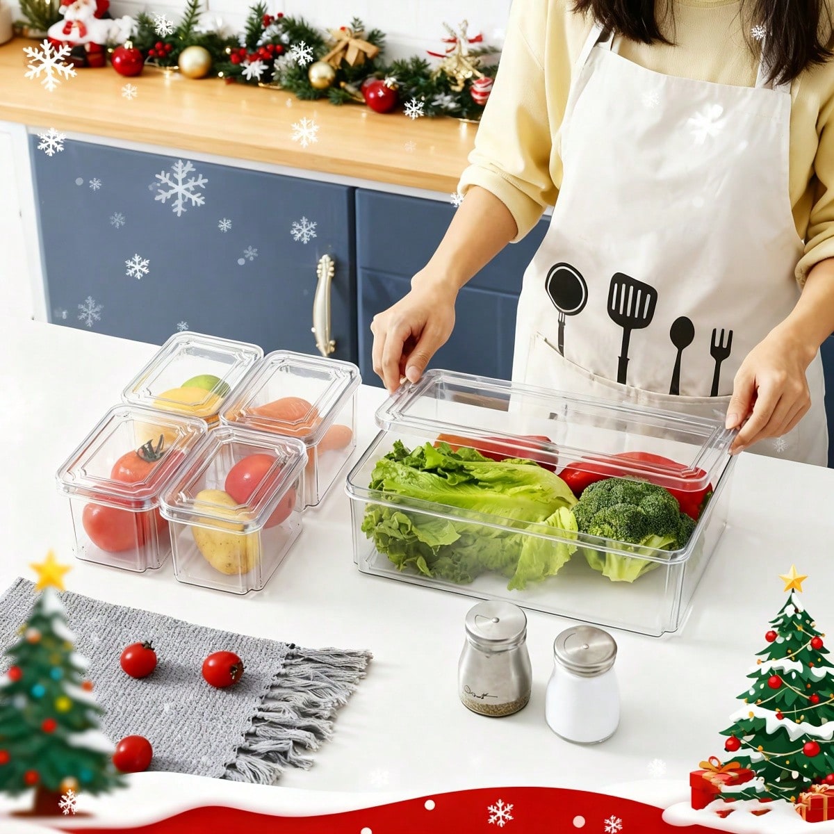 7/14팩 적층형 냉장고 정리함(뚜껑 포함), 과일,  - Food Storage Kitchen Cabinet 리뷰 및 가격