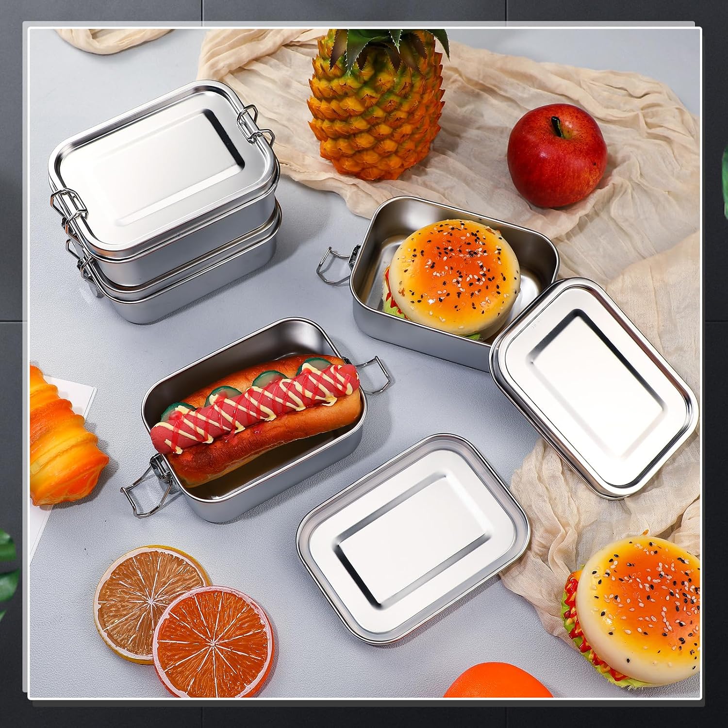 뚜껑이 있는 스테인레스 스틸 식품 보관 용기 도시락 상 - Food Storage Freezer Containers 리뷰 및 가격
