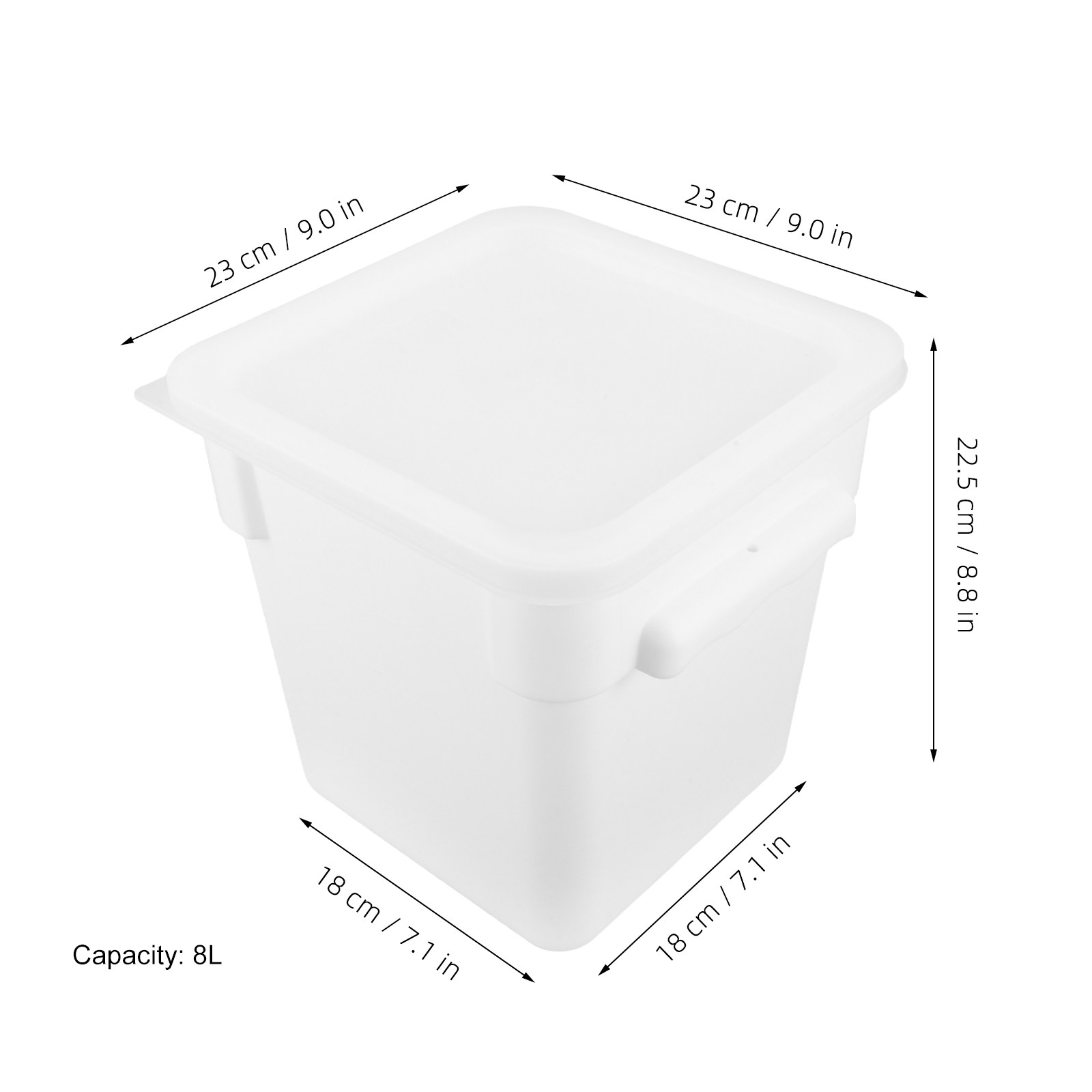 사각 플라스틱 식품 보관 용기 상업용 8L 용기 손잡이 - Food Storage Freezer Containers 리뷰 및 가격