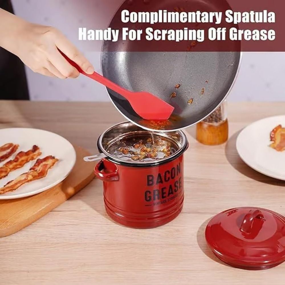 새로운 대형 46온스 베이컨 기름통(스트레이너 포함)  - Food Storage News 리뷰 및 가격