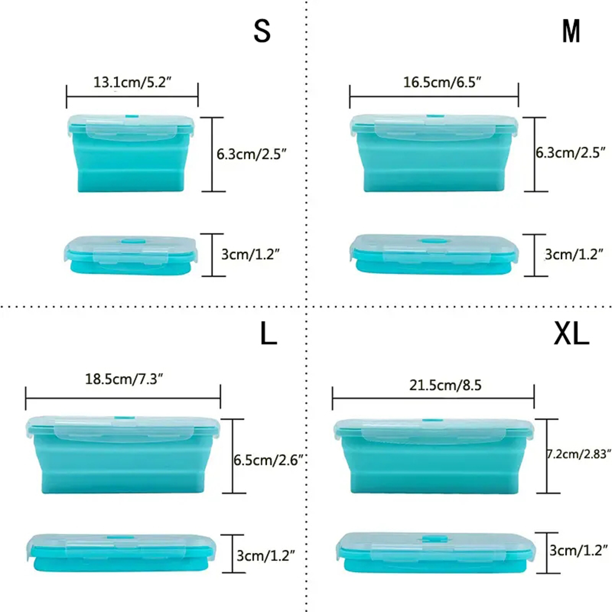접이식 실리콘 식품 보관 용기, 밀폐 뚜껑 포함, 전자 - Food Storage Freezer Containers 리뷰 및 가격