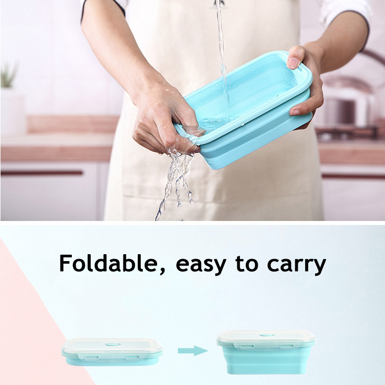 접이식 실리콘 식품 보관 용기, 밀폐 뚜껑 포함, 전자 - Food Storage Freezer Containers 리뷰 및 가격