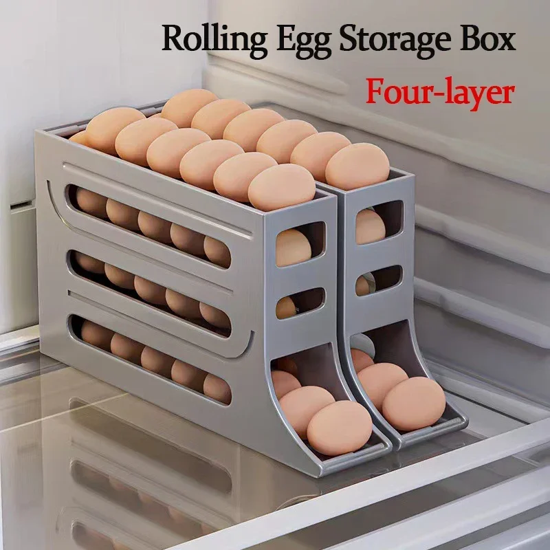 냉장고 계란 보관함 4단 자동 롤링 계란 홀더 주방 냉 - Egg Storage Holder 리뷰 및 가격