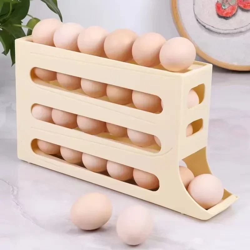 냉장고 계란 보관함 4단 자동 롤링 계란 홀더 주방 냉 - Egg Storage Holder 리뷰 및 가격