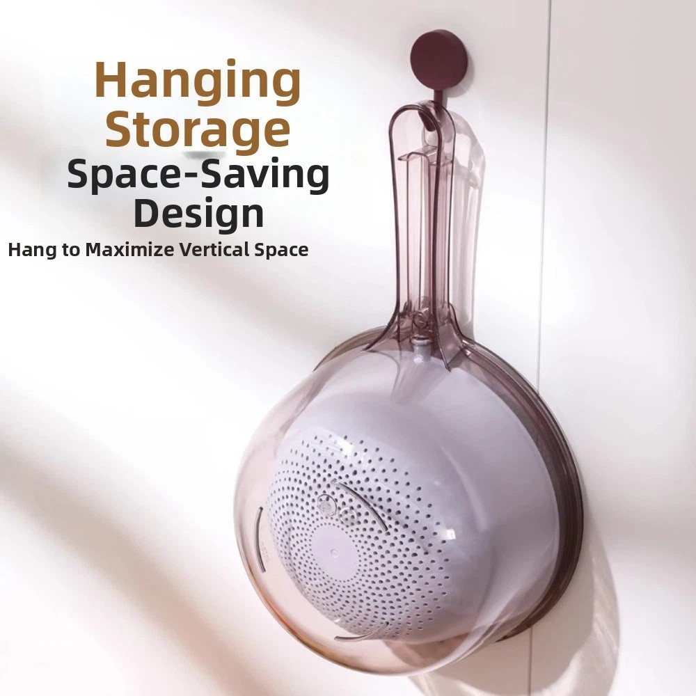 긴 손잡이 야채 물기 제거 바구니 대용량 이중층 식품  - Food Storage Handling 리뷰 및 가격