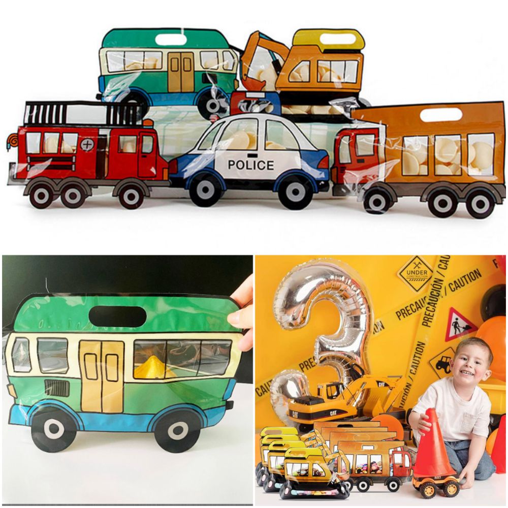 10PCS 크리 에이 티브 만화 자동차 베이킹 패키지  - Food Storage Year Supply 리뷰 및 가격