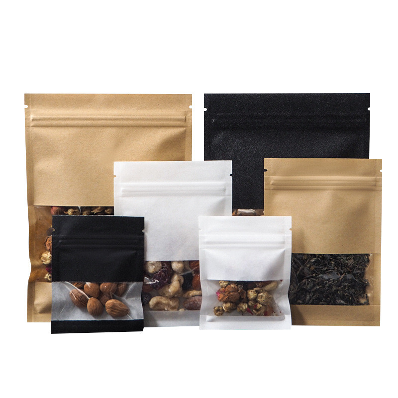 50Pcs 두꺼운 크래프트 종이 투명 창 지 플락 씰링 - Food Storage Year Supply 리뷰 및 가격