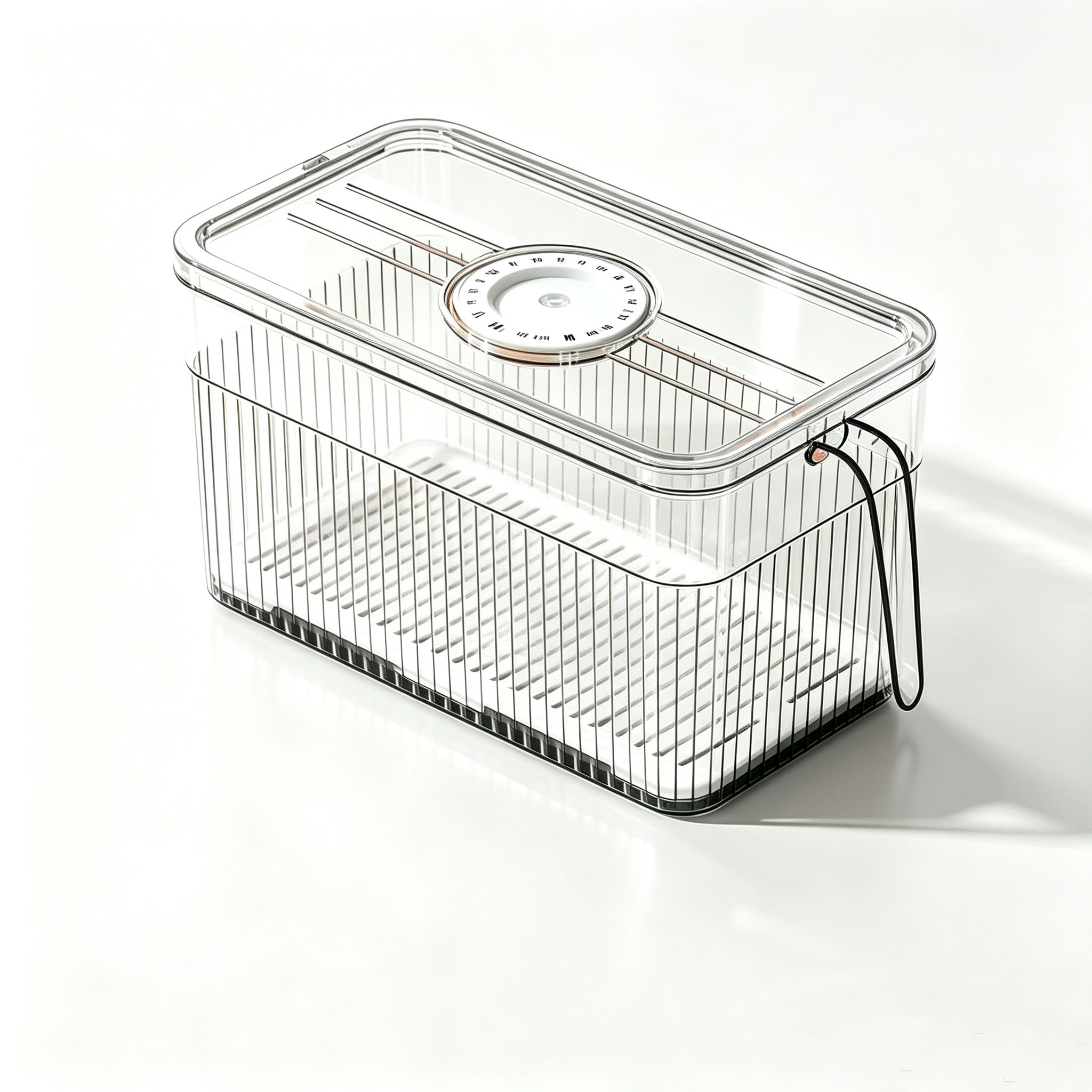 타이머 뚜껑 배수 트레이가 있는 냉장고 보관함, 손잡이 - Food Storage Handling 리뷰 및 가격