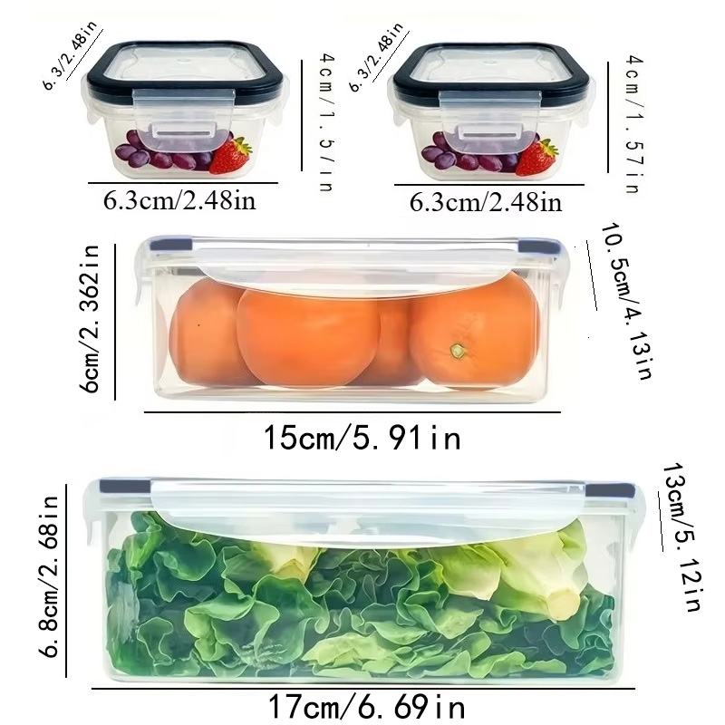 8Pcs 용기 4개 뚜껑 4개 세트 주방 밀폐용기 플라 - Food Storage On Table 리뷰 및 가격
