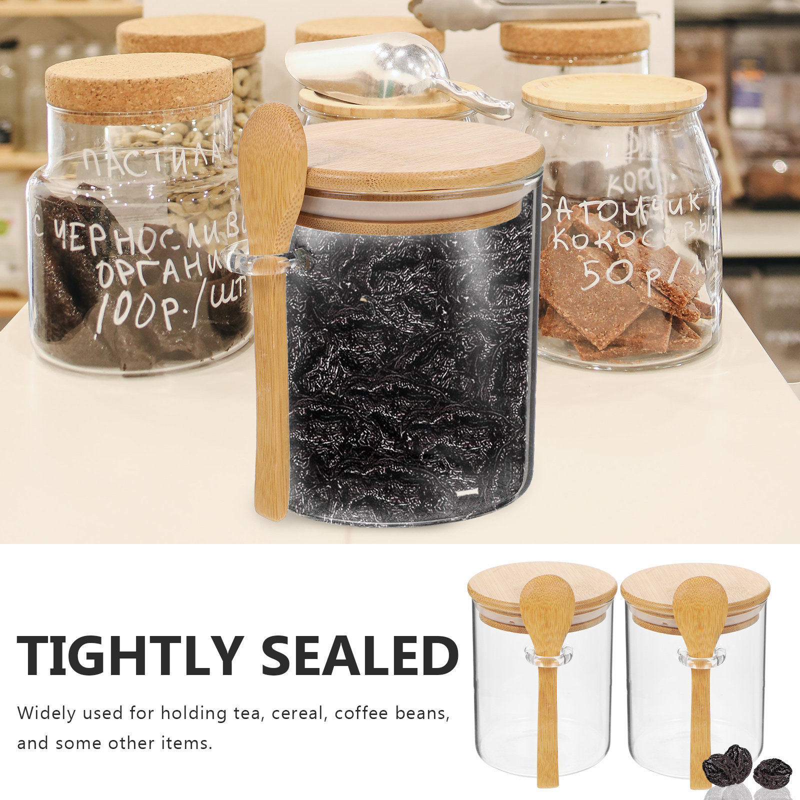 2개 밀가루 설탕 보관 용기 투명 식품 용기 주방용 항 - Food Storage Jars & Containers 리뷰 및 가격