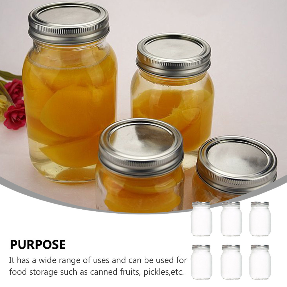 6Pcs 투명한 둥근 유리병, 식품 저장용 밀폐 뚜껑  - Food Storage Jars & Containers 리뷰 및 가격