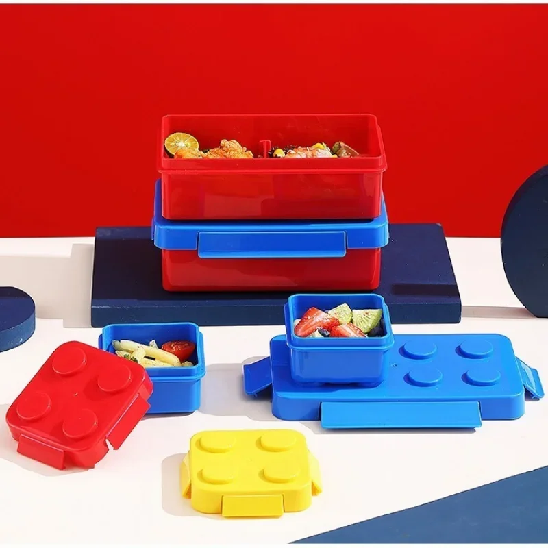 빌딩 블록 도시락 상자, DIY 어린이 도시락 상자,  - Food Storage Building 리뷰 및 가격
