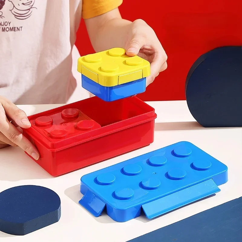 빌딩 블록 도시락 상자, DIY 어린이 도시락 상자,  - Food Storage Building 리뷰 및 가격