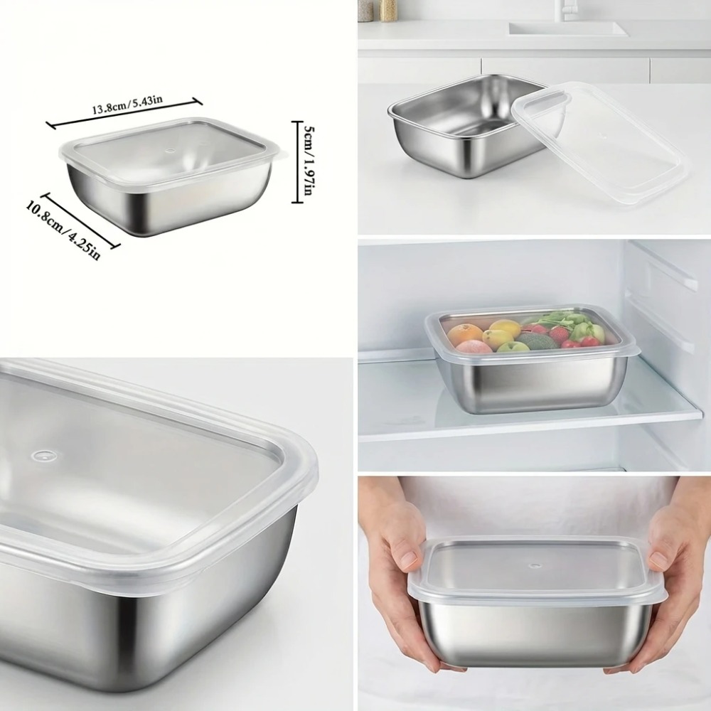 6pcs 스텐 밀폐 용기 스텐 반찬통 누수 방지 6pc - Food Storage Box Set 리뷰 및 가격