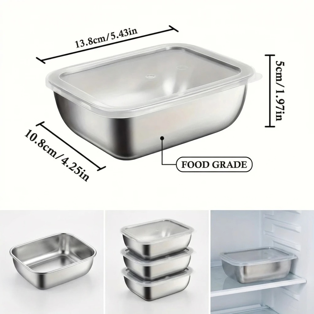 6pcs 스텐 밀폐 용기 스텐 반찬통 누수 방지 6pc - Food Storage Box Set 리뷰 및 가격