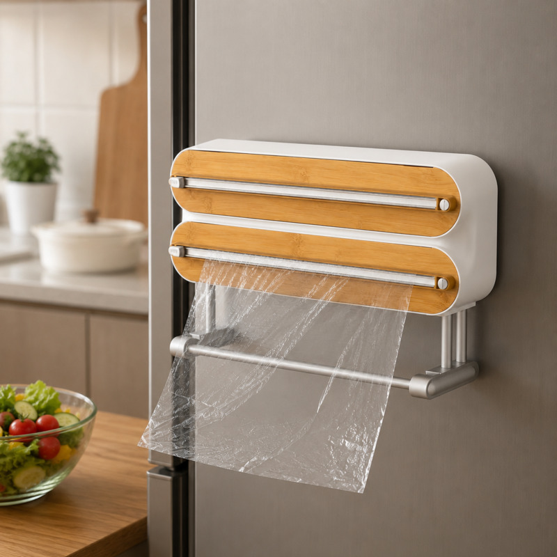 자석식 식품 포장지 커터 디스펜서 랩 홀더 벽걸이 냉장 - Food Storage Freezer Containers 리뷰 및 가격