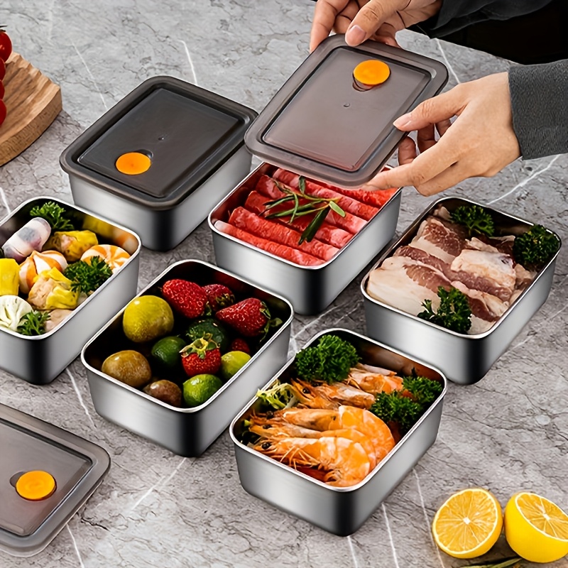 4개 스테인리스 스틸 식품 보관 용기 세트 - 두꺼운  - Food Storage Freezer Containers 리뷰 및 가격