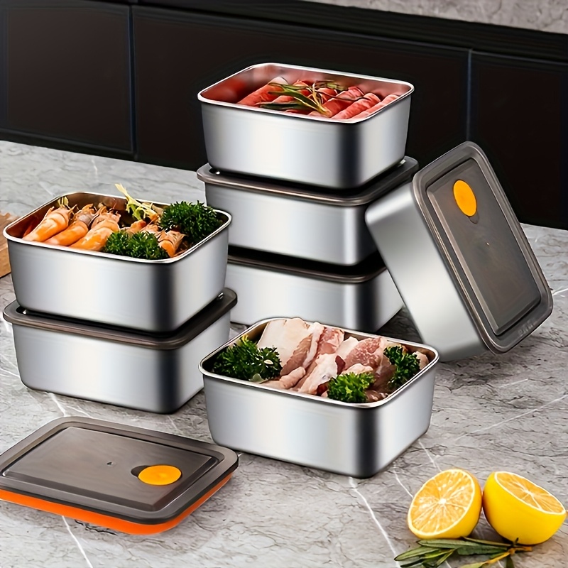 4개 스테인리스 스틸 식품 보관 용기 세트 - 두꺼운  - Food Storage Freezer Containers 리뷰 및 가격