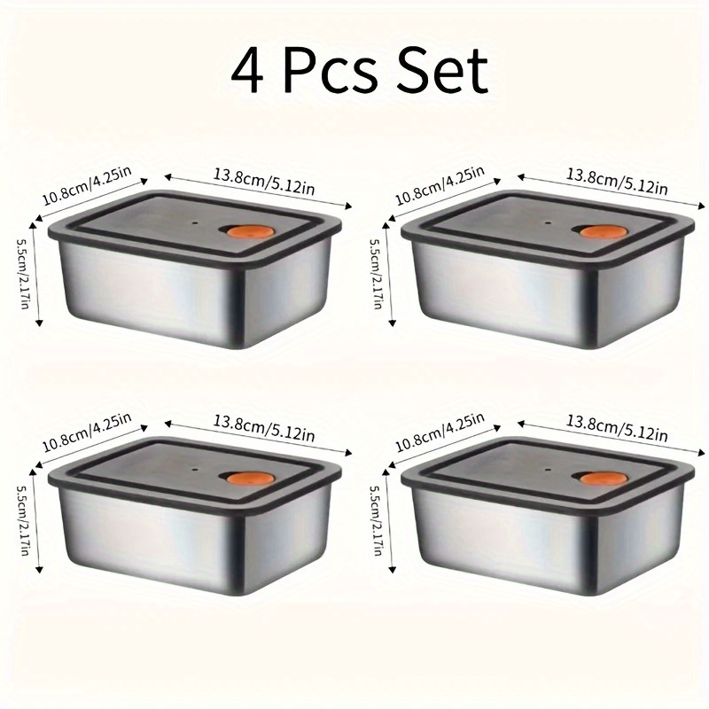 4개 스테인리스 스틸 식품 보관 용기 세트 - 두꺼운  - Food Storage Freezer Containers 리뷰 및 가격
