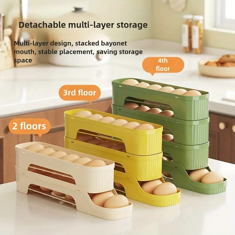 냉장고용 분리형 롤링 에그 거치대, 공간 절약형 PP  - Egg Storage Holder 리뷰 및 가격