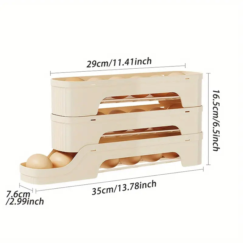냉장고용 분리형 롤링 에그 거치대, 공간 절약형 PP  - Egg Storage Holder 리뷰 및 가격