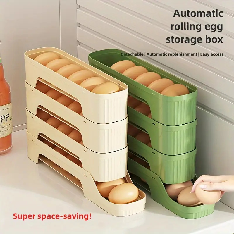냉장고용 분리형 롤링 에그 거치대, 공간 절약형 PP  - Egg Storage Holder 리뷰 및 가격
