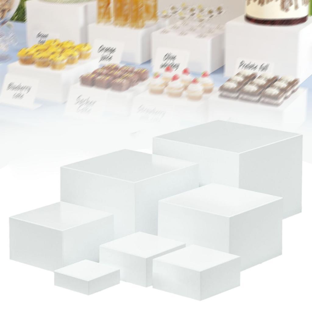 7 조각 아크릴 큐브 디스플레이 박스 라이저 디스플레이 - Food Storage Restaurant 리뷰 및 가격