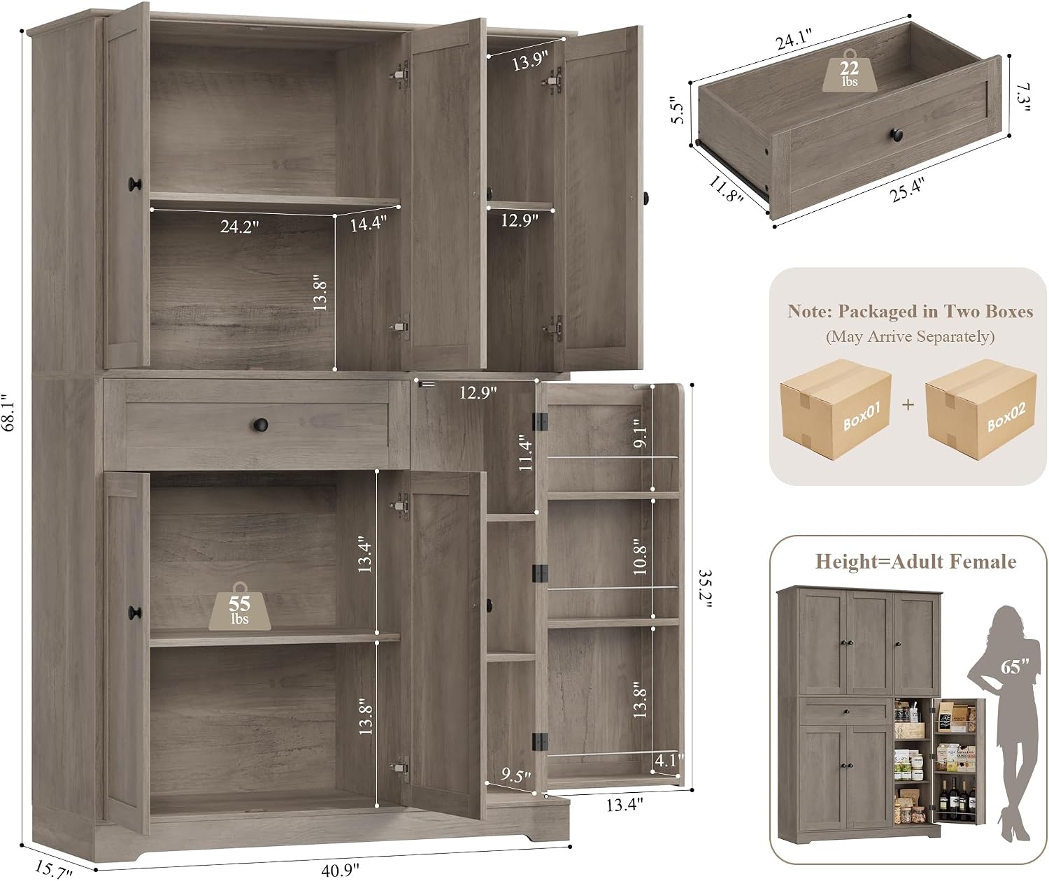 주방 팬트리 수납장 조리대 디스플레이 정리대 홀더 수납 - Food Storage Kitchen Cabinet 리뷰 및 가격