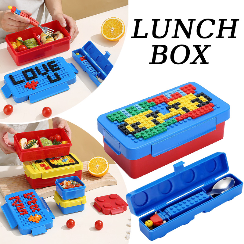 컬러 빌딩 블록 도시락 박스, 스플라이싱 밀폐 도시락, - Food Storage Building 리뷰 및 가격