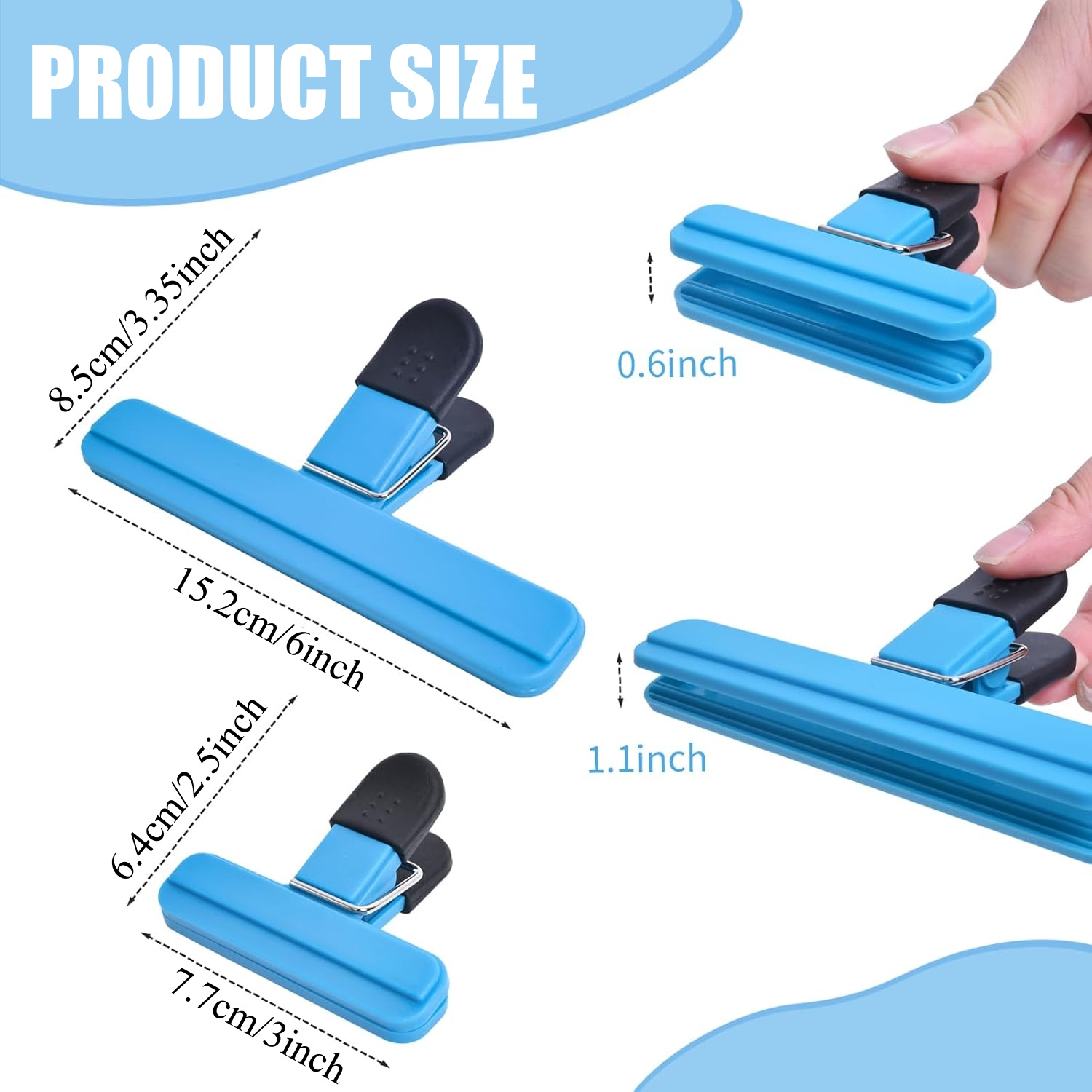 3-12PCS 다목적 씰링 클립 내구성있는 주방 스낵  - Food Storage Utensils 리뷰 및 가격