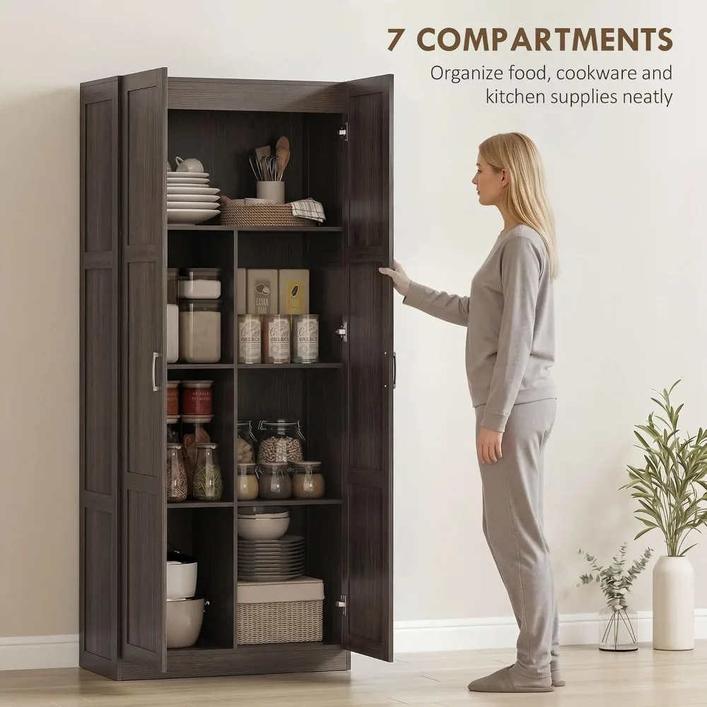 HOMCOM 71인치 높이 주방 팬트리 캐비닛(조절 가 - Food Storage Kitchen Cabinet 리뷰 및 가격